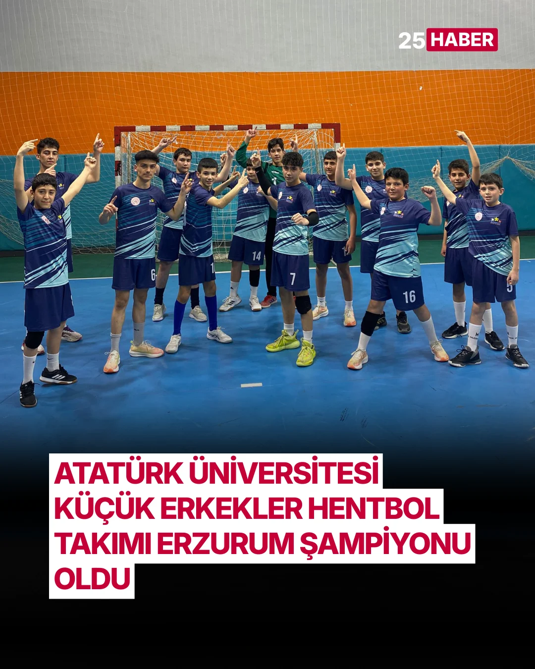 ataturk universitesi kucuk erkekler hentbol takimi erzurum sampiyonu oldu 1