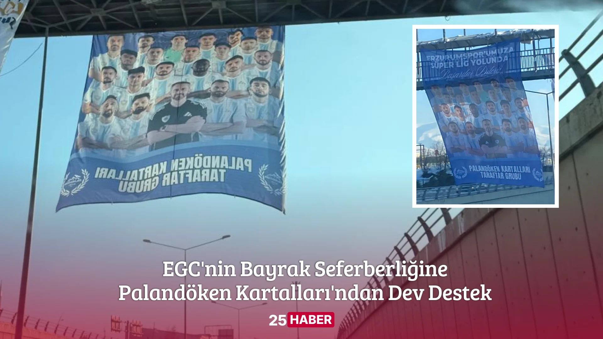 egc'nin bayrak seferberliğine palandöken kartalları'ndan dev destek