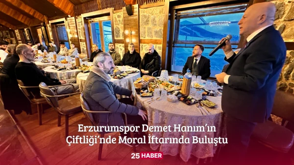 Erzurumspor Demet Hanım’ın Çiftliği’nde Moral İftarında Buluştu