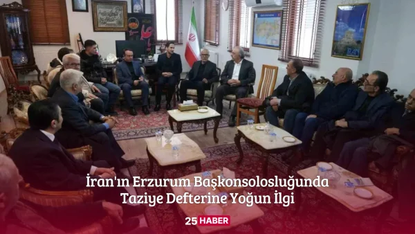 İran'ın Erzurum Başkonsolosluğunda Taziye Defterine Yoğun İlgi