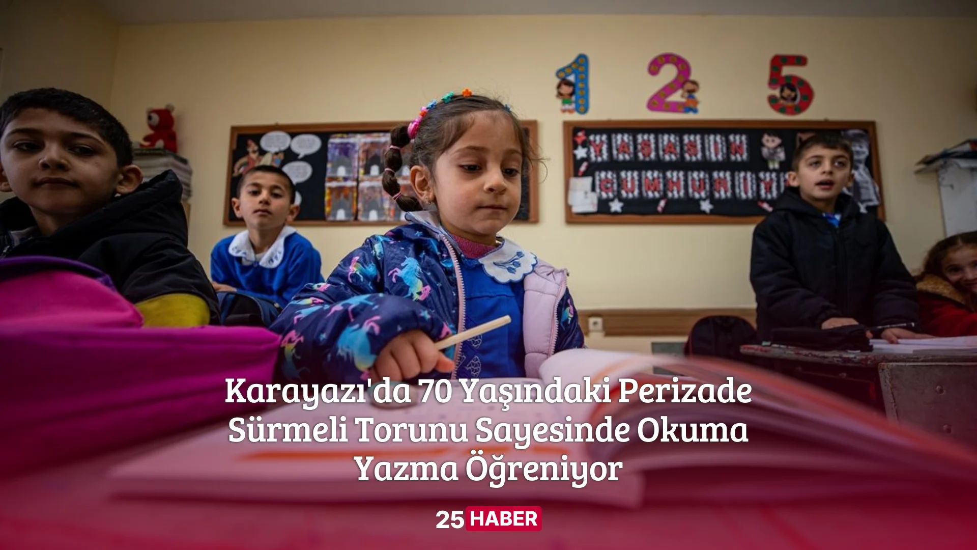 karayazı'da 70 yaşındaki perizade sürmeli torunu sayesinde okuma yazma öğreniyor
