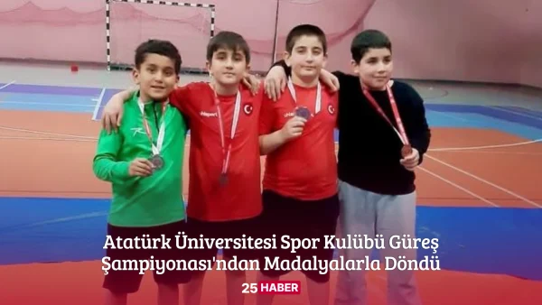 Atatürk Üniversitesi Spor Kulübü Güreş Şampiyonası'ndan Madalyalarla Döndü - 25haber 25 haber erzurum haber erzurum haberleri