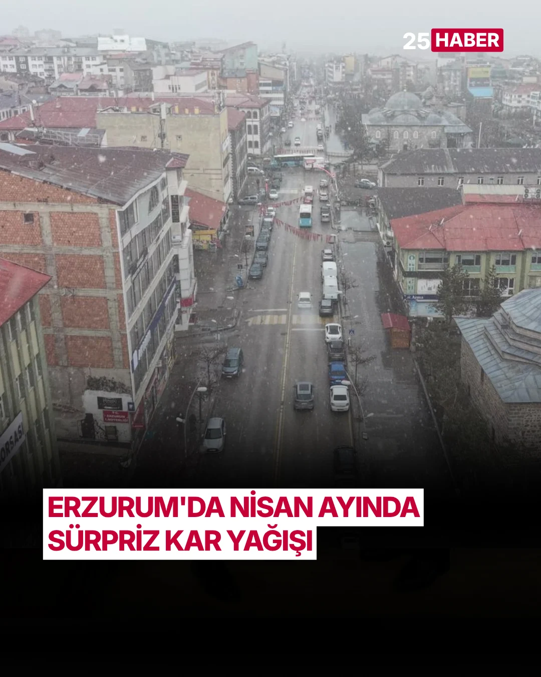 erzurumda nisan ayinda surpriz kar yagisi 1